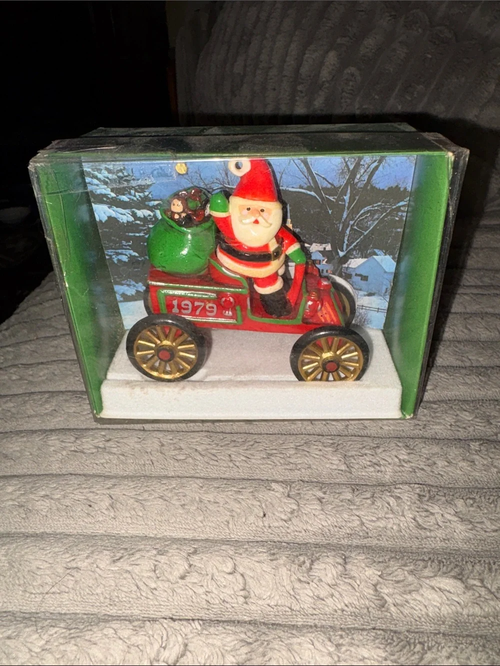Vintage 1979 Tree Trimmer Collection Santa’s Motorcar ornament